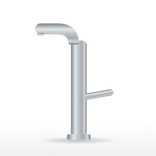 Grifo de lavabo caño alto para lavabo sobre encimera · Cromo