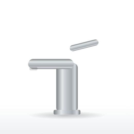 Grifo de bidé monomando con rótula · Cromo