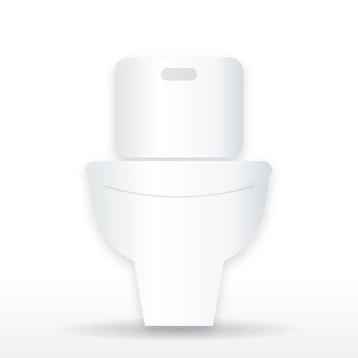 Inodoro compacto adosado a pared rimless · Blanco brillo