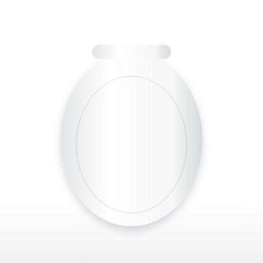 Tapa de inodoro amortiguada universal · Blanco brillo