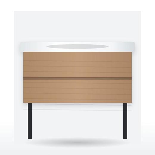 Mueble de baño con patas y lavabo, 1 cajón · Roble natural