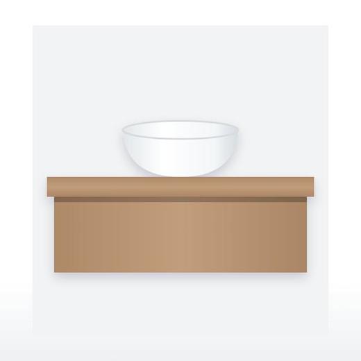Mueble con encimera para lavabo sobre encimera · Roble natural