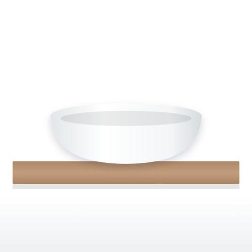 Lavabo de piedra natural Ø 42 cm · Gris cemento