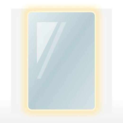 Espejo LED rectangular con antivaho · Cromo