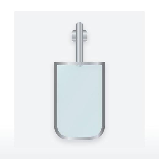 Escobillero de pared · Cromo